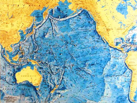 Mapa del Oceáno Pacífico